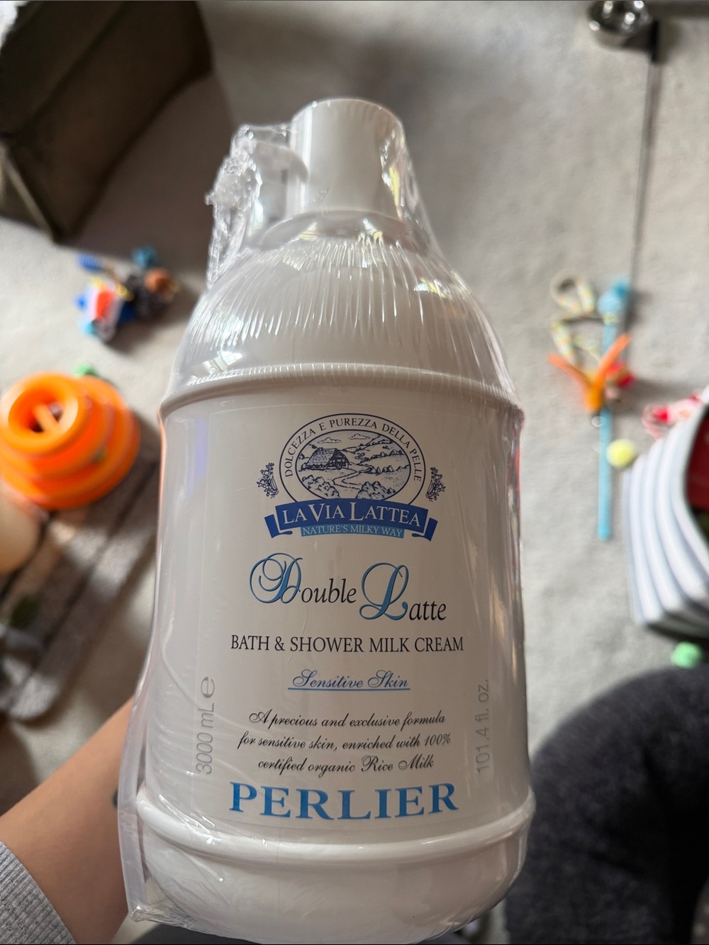 Perlier Double Latte Bath & Shower Milk Cream — White